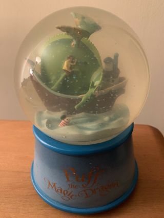 Vintage Puff The Magic Dragon Rare Snow Globe