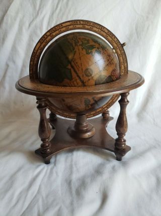 Vintage Zodiac Astrology Desktop Globe Made In Italy Olde World Globe