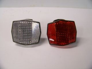 Vintage Bicycle Front & Rear Safety Reflectors