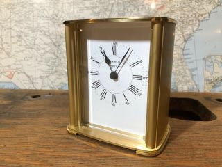 Vintage Tiffany & Co.  Portfolio Brass Carriage Clock Quartz