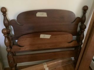 Vintage Solid Wood Headboard/footboard,  Wood Frame For Twin Bed