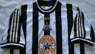 Newcastle United Football Shirt Retro Vintage Adidas 1997 - 1999 Large Brown Ale