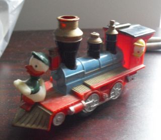 Rare Vintage 1960s Marx Disney Ducks On Locomotive Friction Toy