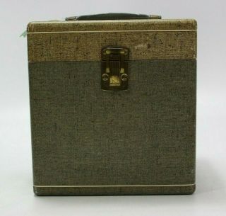Vintage Green Wooden 45 Rpm Record Box Storage Holder Case 8 " Square