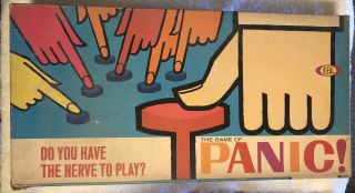 Vintage 1965 “the Game Of Panic” By Ideal Board Game