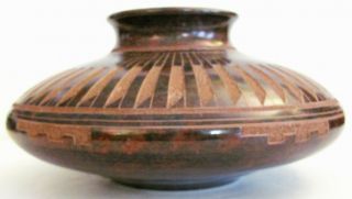 VTG Francisco Calero Art Vase Nicaragua Pottery Pot Signed Handmade 9 1/2 