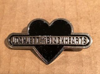 Joan Jett And The Blackhearts Logo Ultra Rare Die - Cut Vintage Promo Metal Pin