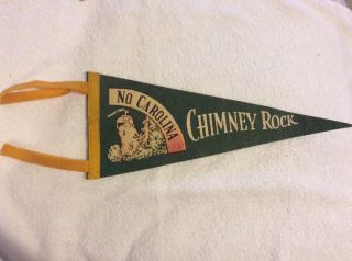 North Carolina Chimney Rock Souvenir Retro Vintage Pennant Flag