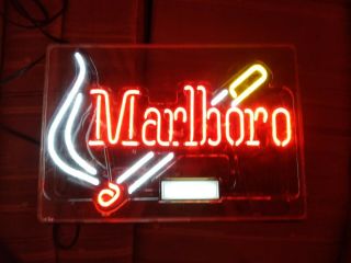 Vintage Marlboro Cigarettes Neon Lighted Sign Tobacco Advertising 21 