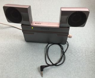 Vintage Sony Active Speaker System Srs - T77 Portable / Home Speakers Aux 3.  5mm