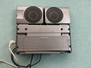 Vintage Sony Active Speaker System SRS - T77 Portable / Home Speakers Aux 3.  5mm 3