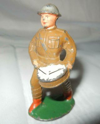 Vintage Barclay Manoil Toy Lead Soldier Playing A Drum