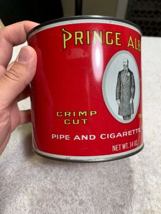 Vintage Prince Albert Crimp Cut Pipe & Cigarette Tobacco 14 OZ.  Tin Can 3A 2