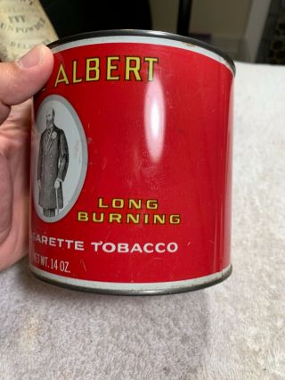 Vintage Prince Albert Crimp Cut Pipe & Cigarette Tobacco 14 OZ.  Tin Can 3A 4
