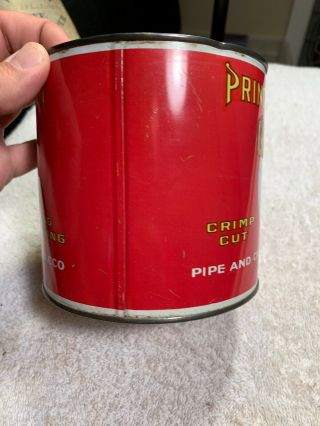 Vintage Prince Albert Crimp Cut Pipe & Cigarette Tobacco 14 OZ.  Tin Can 3A 5