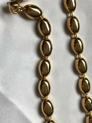 Signed Monet Vintage Gold Tone Chain Necklace 36 Inches Nwt