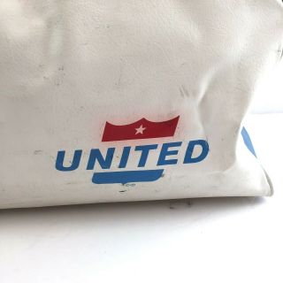 Vintage 1950s 1960s United Airlines Hawaii Vinyl Carry on Bag White 3