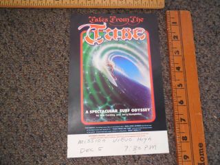 Vtg Rick Griffin Tales From The Tube Hand Bill Poster Mission Viejo Hs