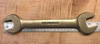 Vintage Ampco Open End Box Wrench Non - Sparking Non - Magnetic Beryllium Cooper
