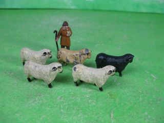Vintage Dinky Hornby Series Shephard & Sheep (one) Toy Model 1040