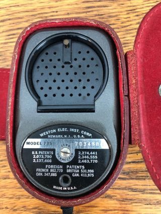 Vintage Weston Master II 2 Universal Exposure Light Meter 735 w/ Leather Case 4