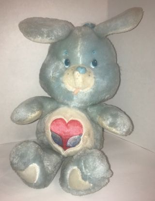 Vintage 1984 Care Bear Cousin Swift Heart Rabbit Plush Stuffed Animal Kenner 13 "