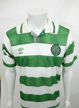 Vintage Celtic 1991 1992 Umbro Football Home Shirt Not Match Worn L Xl