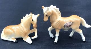 Rare Vintage Horse Salt & Pepper Shakers Bone China Japan