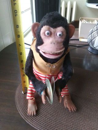 Vintage Jolly Chimp Cymbal Clapping Monkey / Battery Operated / Junk