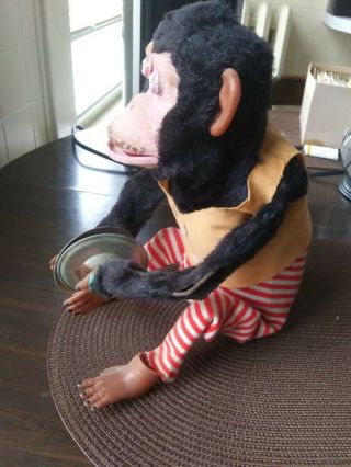 VINTAGE JOLLY CHIMP CYMBAL CLAPPING MONKEY / BATTERY OPERATED / JUNK 3