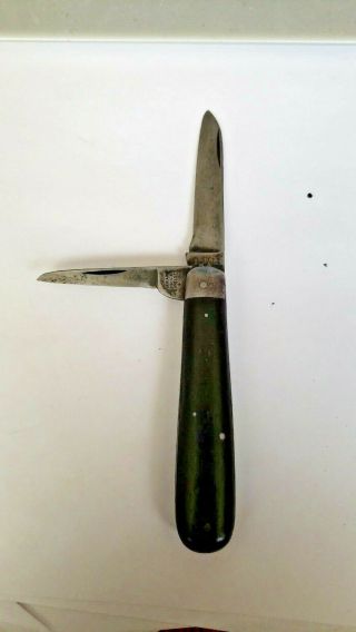 Vintage Ovb Hibbard Spencer Bartlett & Co 233 2 Blade 3 1/2 " Jack Knife