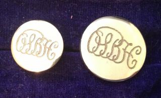Vintage Old Surrey & Burstow Buttons - Collectors Pair 15mm & 20mm - R.  James