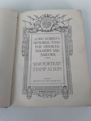 Vintage Lord Roberts Memorial Fund Stamp Album,  full of stamps and complete. 2