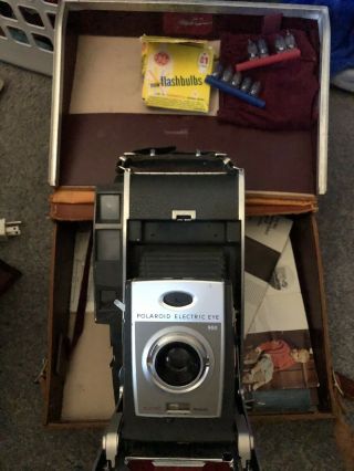 Vintage Polaroid 900 Electric Eye Land Film Camera With Carry Case
