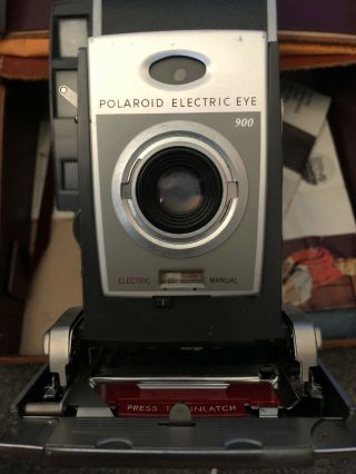 Vintage Polaroid 900 Electric Eye Land Film Camera With Carry Case 5