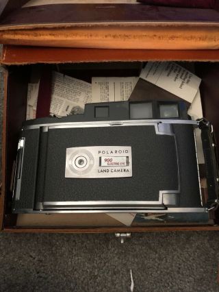 Vintage Polaroid 900 Electric Eye Land Film Camera With Carry Case 6