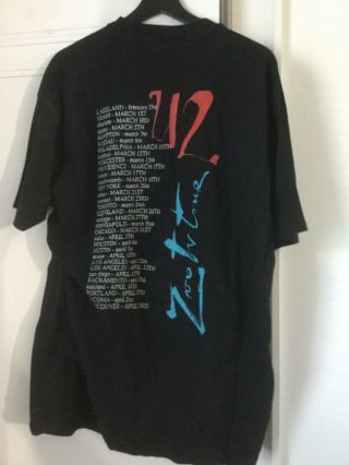 Vintage U2 Zoo TV Tour T Shirt 1991 2