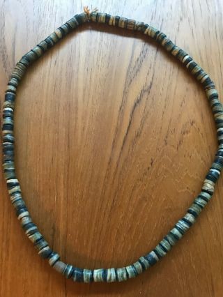 African Multi - Striped Bead Vintage Necklace
