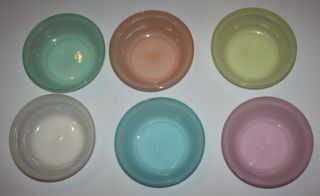 Vintage Tupperware 155 Pastel Cereal Bowls Set of 6 Multi Colored 2