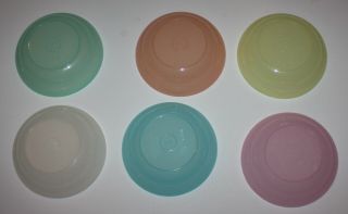 Vintage Tupperware 155 Pastel Cereal Bowls Set of 6 Multi Colored 3