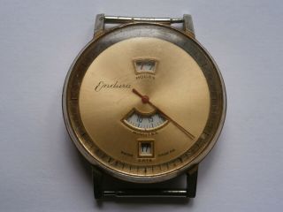 Vintage gents JUMP HOUR wristwatch ENDURA mechanical watch spares 2