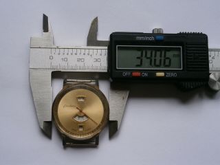 Vintage gents JUMP HOUR wristwatch ENDURA mechanical watch spares 4