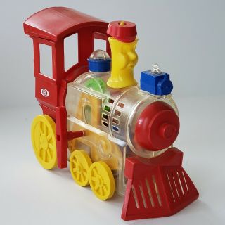 Vintage 1974 - Ideal - " Lil Toot " Wind - Up Whistling Toy Train -