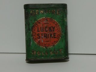 Vintage Lucky Strike Sample Size Tobacco Pocket Tin Can