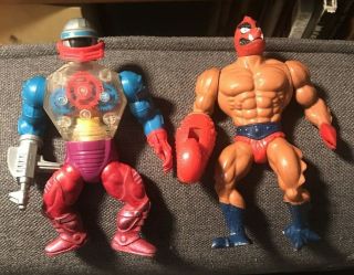 2 Vintage He Man Masters Of The Universe Motu Figures Roboto & Clawful