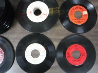 96 VINTAGE COLUMBIA 45 RPM RECORDS,  MANY PROMOTION NOT LABELS,  DICKENS, 4