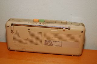 Vintage Sharp QT - 5 (L) Lavender AM/FM Radio Cassette Recorder When Plugged 2