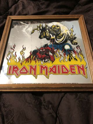 Vintage Iron Maiden Mirror 1982 Number Of The Beast 14x14