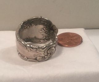 Vintage 1970’s Spoon Ring Large And Chunky Size 10 With Roses And Letter 2