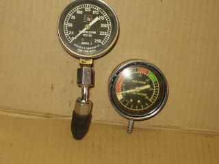 Vintage Compression Tester Gauge Harvey E.  Hanson Co.  Model 5,  Fuel Pump Pressure